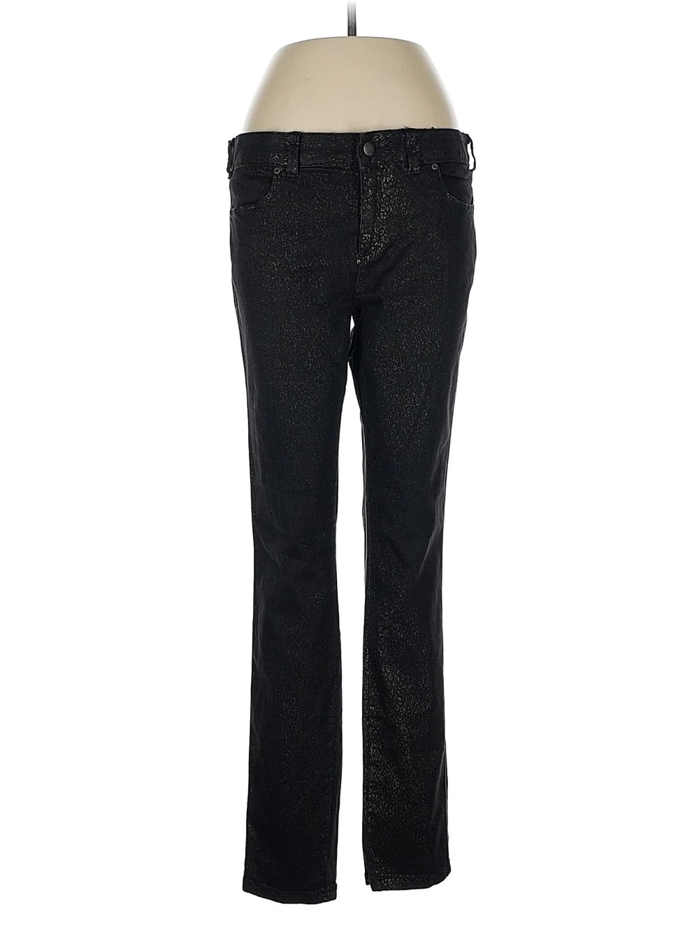 Free People 31 Black Sparkle Flare Jeans